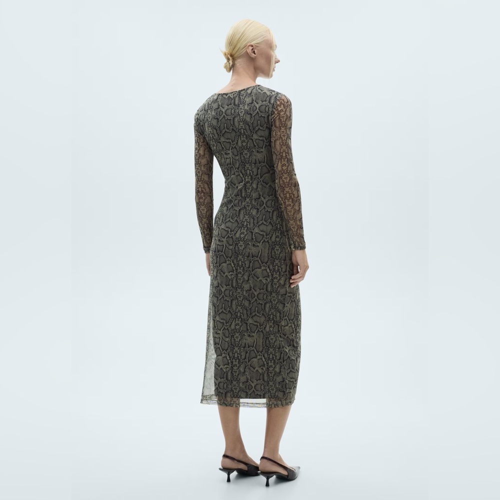 Mango animal print mesh dress NWT - Picture 3 of 6
